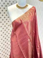 Soft silk with mango design on border - Image 42
