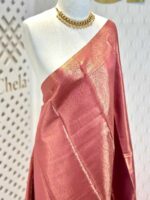 Soft silk with mango design on border - Image 41
