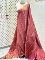 Soft silk with mango design on border - Image 43