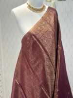 Soft silk with mango design on border - Image 38
