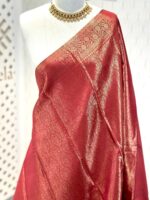 Soft silk with mango design on border - Image 36