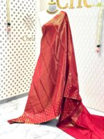 Soft silk with mango design on border - Image 37