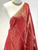 Soft silk with mango design on border - Image 35