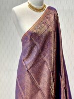 Soft silk with mango design on border - Image 32