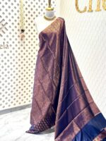 Soft silk with mango design on border - Image 34