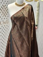 Soft silk with mango design on border - Image 30