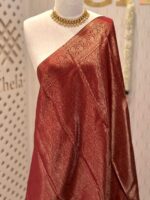 Soft silk with mango design on border - Image 27