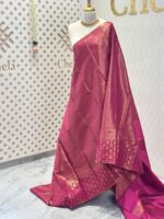 Soft silk with mango design on border - Image 16