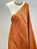 Soft silk with mango design on border - Image 11