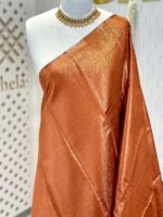 Soft silk with mango design on border - Image 12