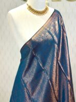 Soft silk with mango design on border - Image 5