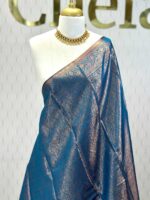 Soft silk with mango design on border - Image 6