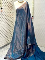 Soft silk with mango design on border - Image 7