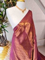 Soft silk with mango shape  and floral design