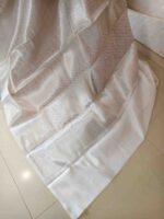 Soft silk with geometric brocade pattern - Image 4