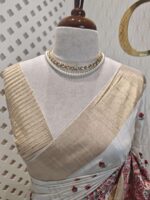 Semi tussar with colourful big mango and floral design - Image 9