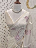 Tissue with mango applique work