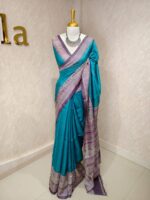Tussar with gothic print big border - Image 4