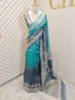 Tussar with duel colour body and line border - Image 4