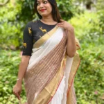Linen with stripes pattern and wide border