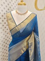 Linen with stripes pattern and wide border - Image 9