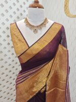 Linen with stripes pattern and wide border - Image 6