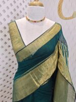 Linen with stripes pattern and wide border - Image 12