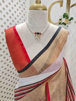 Linen with stripes pattern and wide border - Image 37