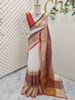 Linen with stripes pattern and wide border - Image 38