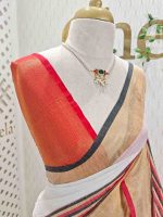 Linen with stripes pattern and wide border - Image 39
