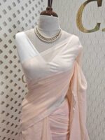 Mul cotton with stripes pattern on pallu and plus like design