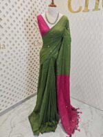 Mul cotton with double colour and golden sequence work - Image 25