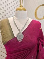 Mul cotton with double colour and golden sequence work - Image 21