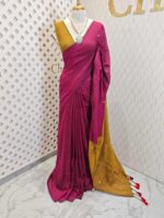 Mul cotton with double colour and golden sequence work - Image 19