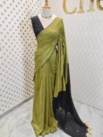 Mul cotton with double colour and golden sequence work - Image 16