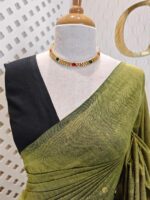 Mul cotton with double colour and golden sequence work - Image 15