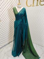 Mul cotton with double colour and golden sequence work - Image 10