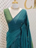 Mul cotton with double colour and golden sequence work - Image 8
