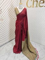 Mul cotton with double colour and golden sequence work - Image 7