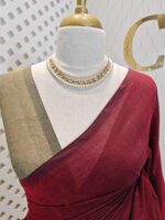 Mul cotton with double colour and golden sequence work - Image 6