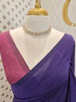 Mul cotton with double colour and golden sequence work - Image 30