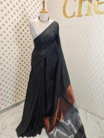 Mul cotton with copper and silver tissue pallu - Image 19
