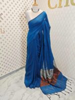 Mul cotton with copper and silver tissue pallu - Image 16