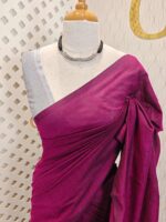 Mul cotton with copper and silver tissue pallu - Image 5