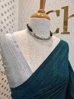 Mul cotton with copper and silver tissue pallu - Image 3