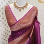 Organza banarasi with sunflower like flower buttas