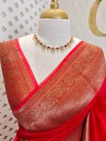 Organza banarasi with sunflower like flower buttas - Image 15