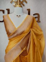 Organza banarasi with spade shape buttas - Image 5
