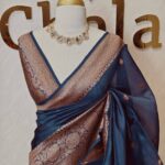 Organza banarasi with spade shape buttas