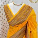 Organza banarasi with big and small mango design on border